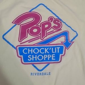 Riverdale Pop's Chock'Lit Shoppe yellow womans shirt size Medium